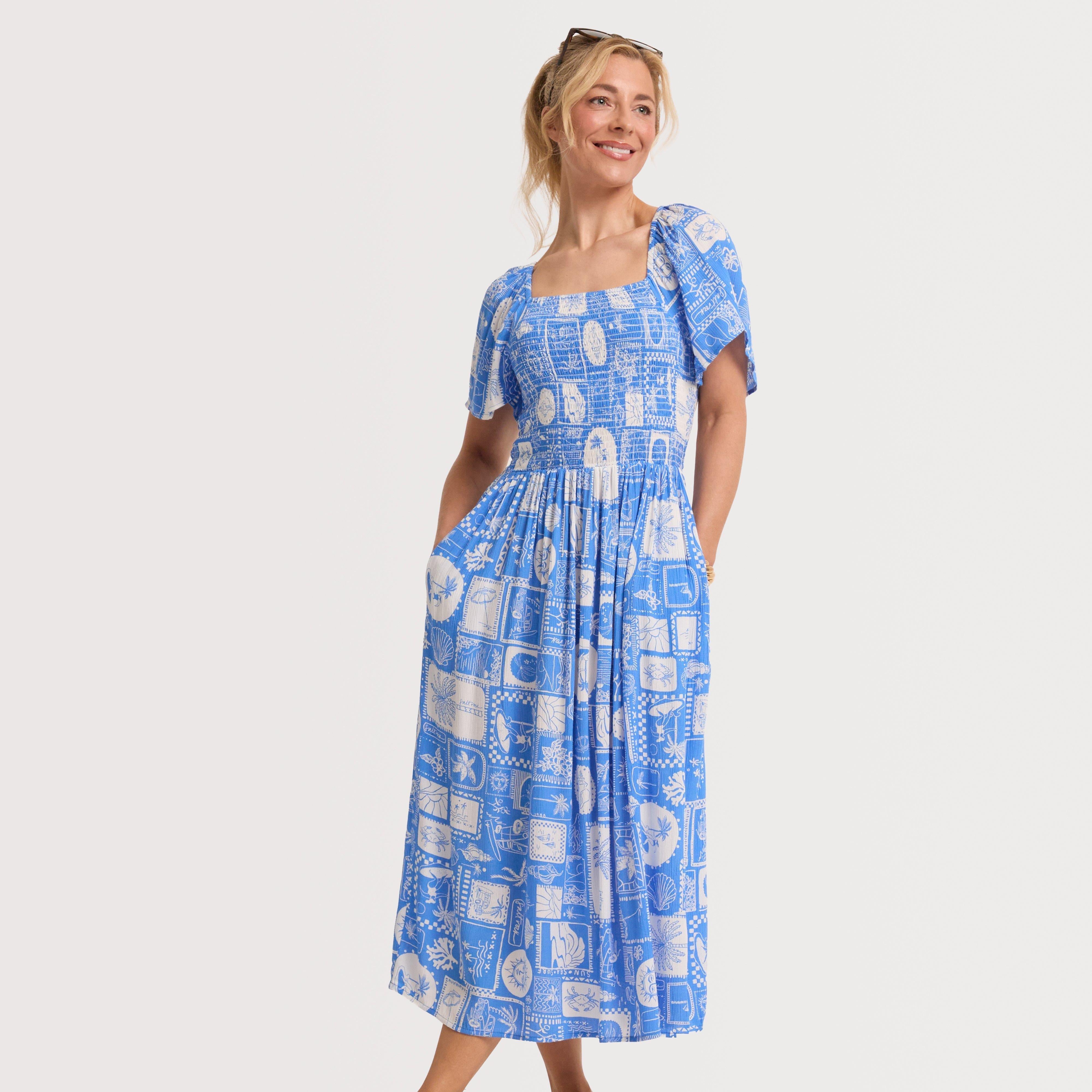 Women's Island Tile Midi Dress
