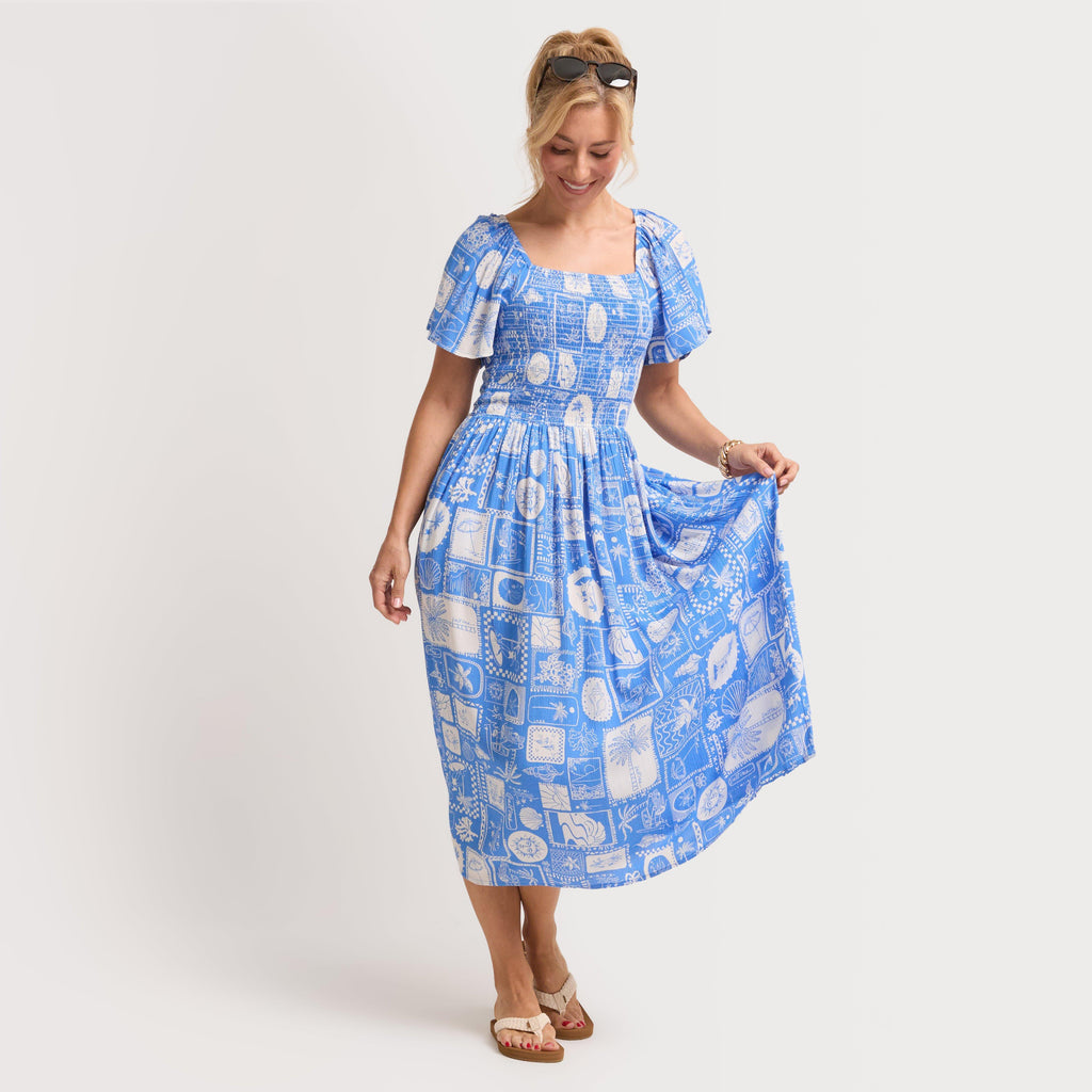 Women's Island Tile Midi Dress