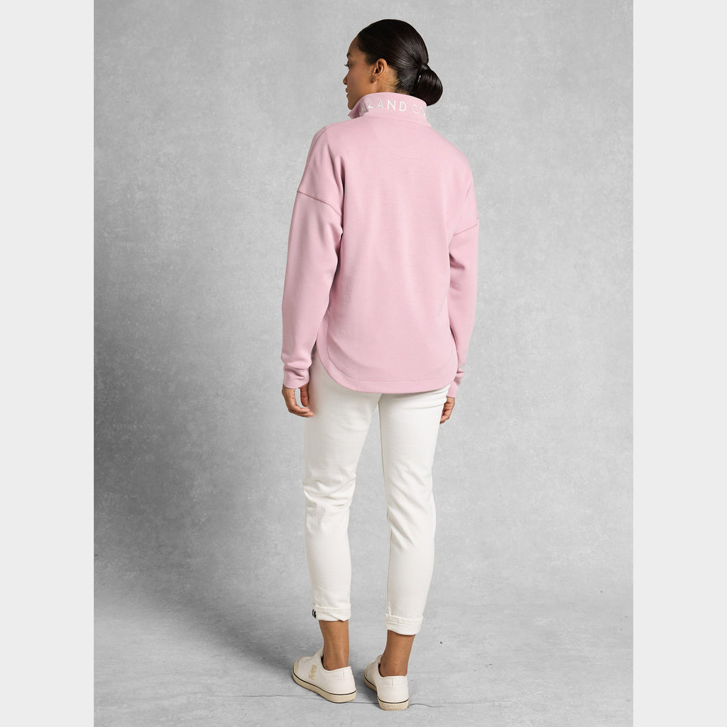 Women's Windsor Quarter Zip Sweat Dawn Pink