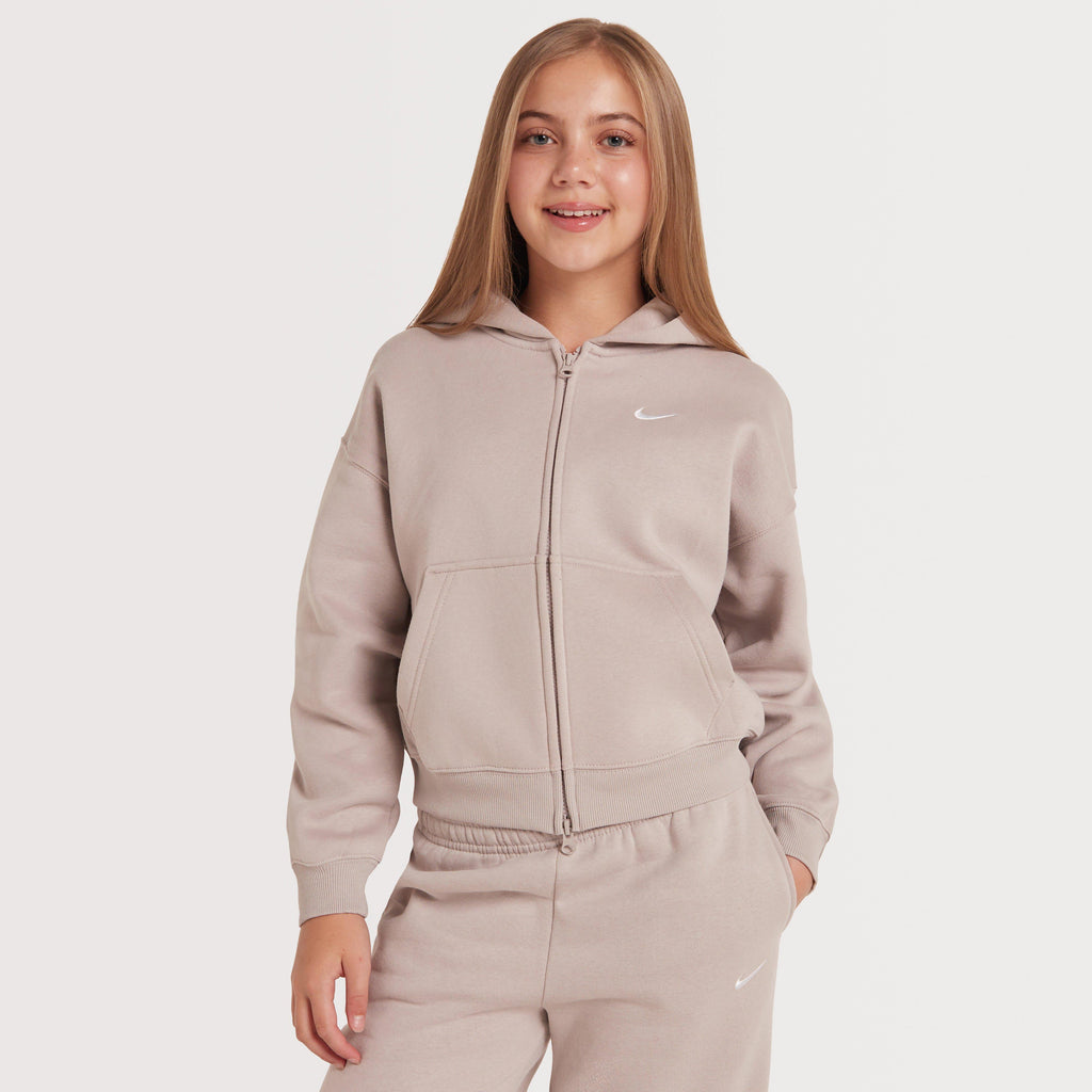 kids’ Sportswear Studio Fleece Oversized Full-Zip Hoodie