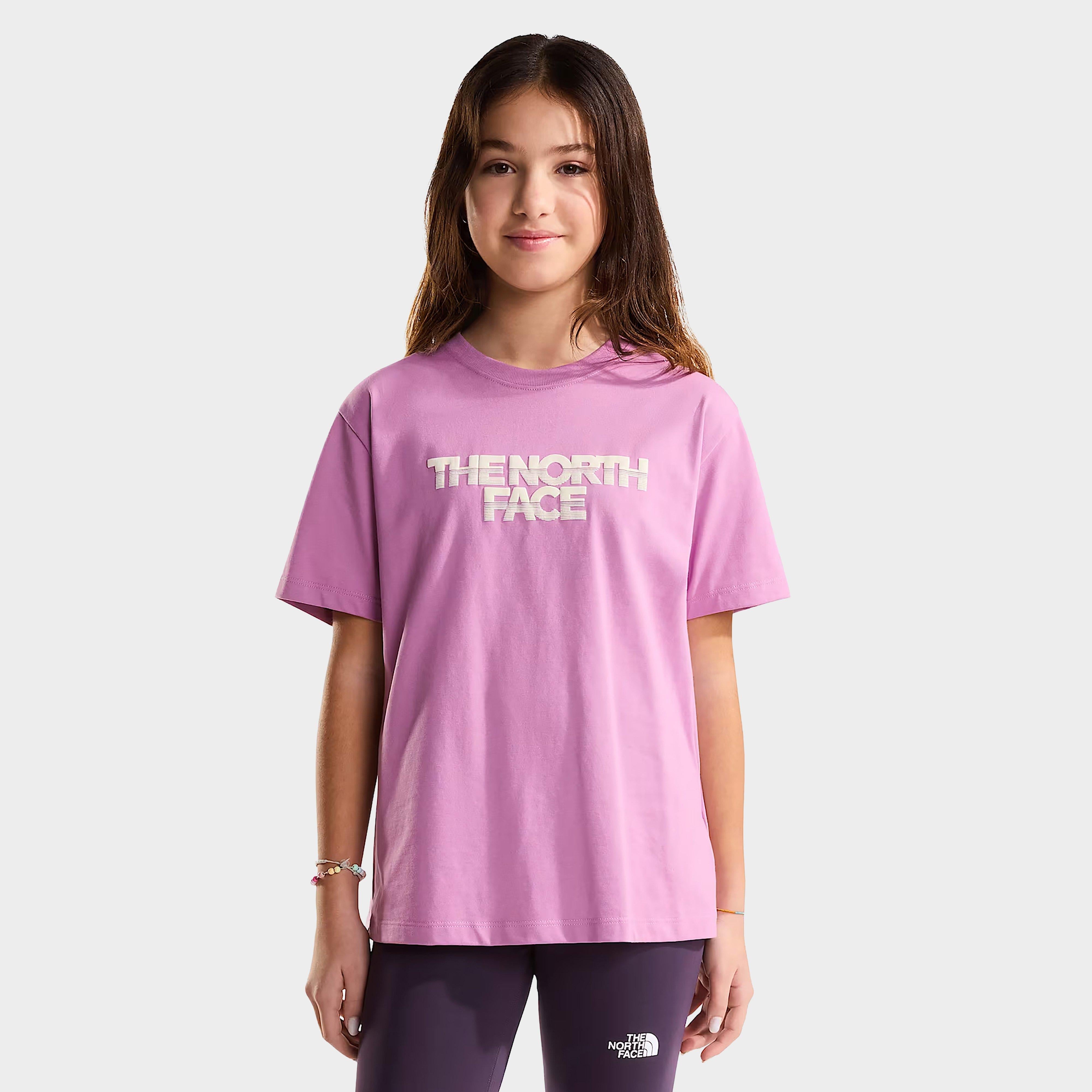 THE NORTH FACE JNR CREW T-SHIR-TNF G CHALBI TT PNK