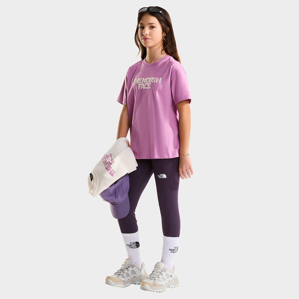 THE NORTH FACE JNR CREW T-SHIR-TNF G CHALBI TT PNK