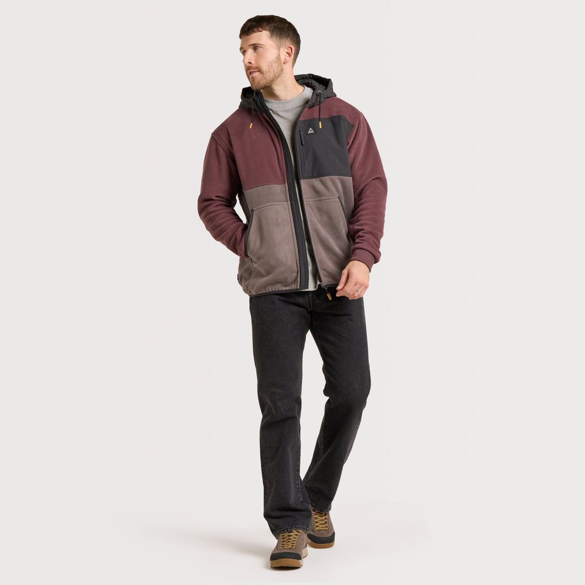 Men's Woodland Full Zip Hooded Polar Fleece