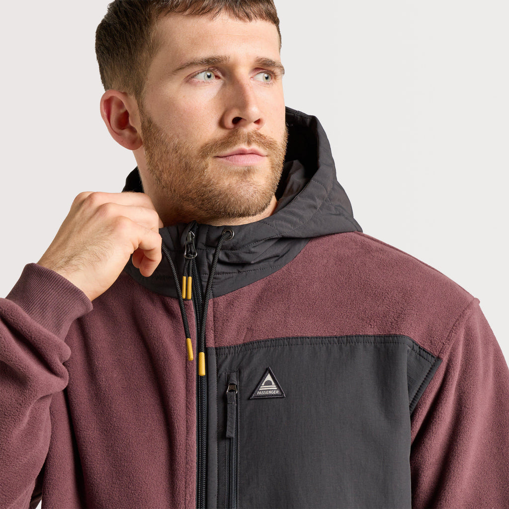 Men's Woodland Full Zip Hooded Polar Fleece