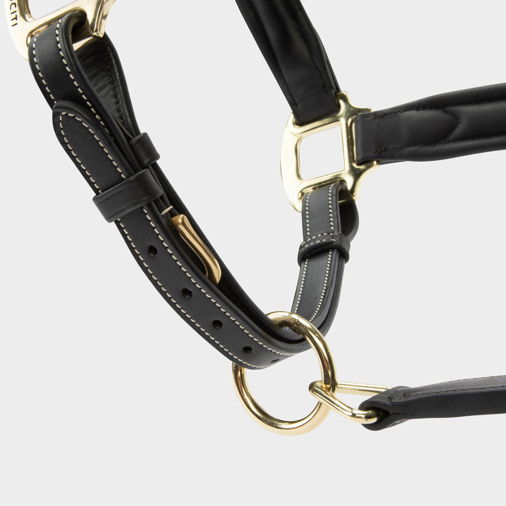 Lusso Lorca Leather Headcollar Black