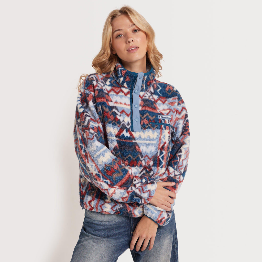 Women's Helvetia™ II Cropped Sherpa Half Snap Printed Fleece