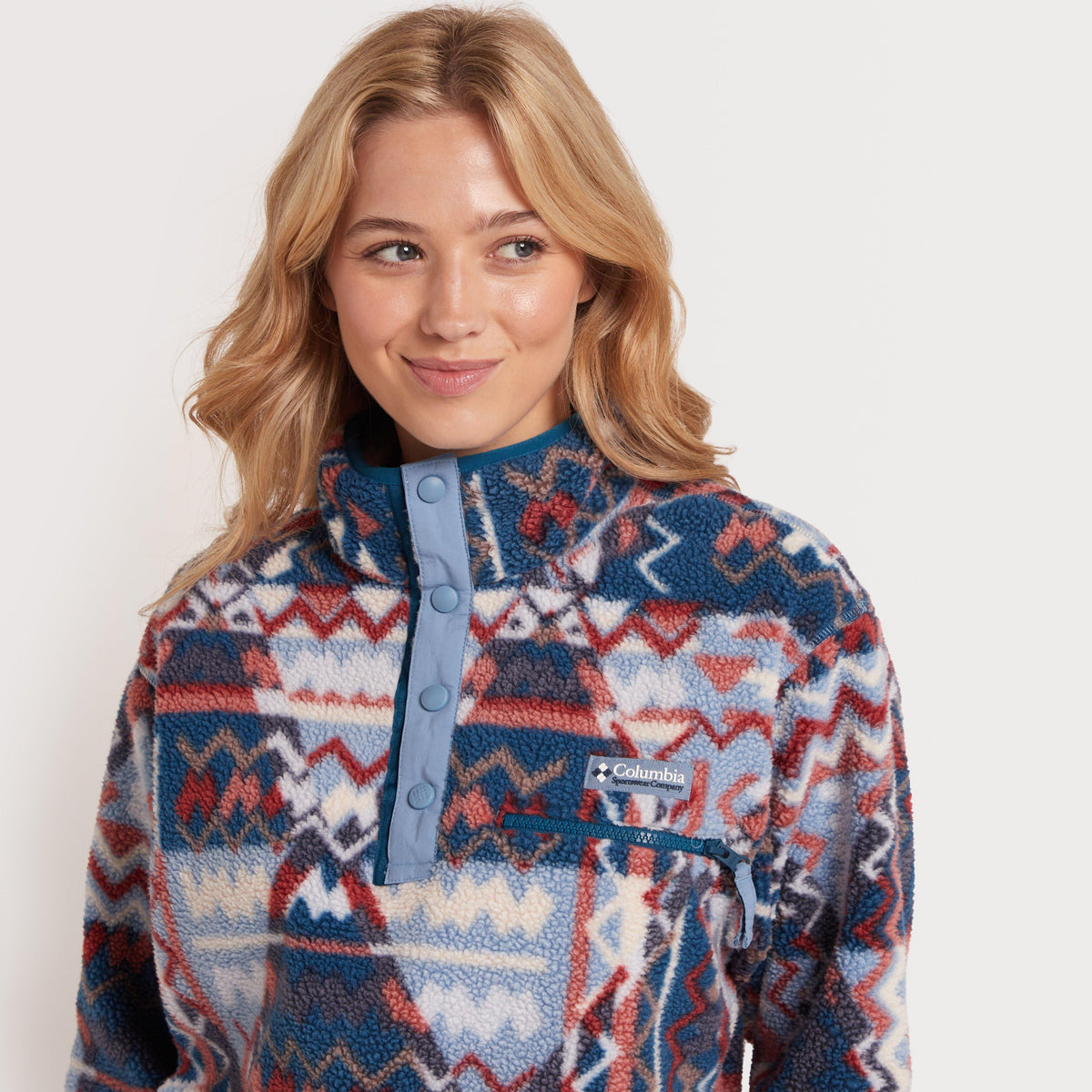 Women's Helvetia™ II Cropped Sherpa Half Snap Printed Fleece