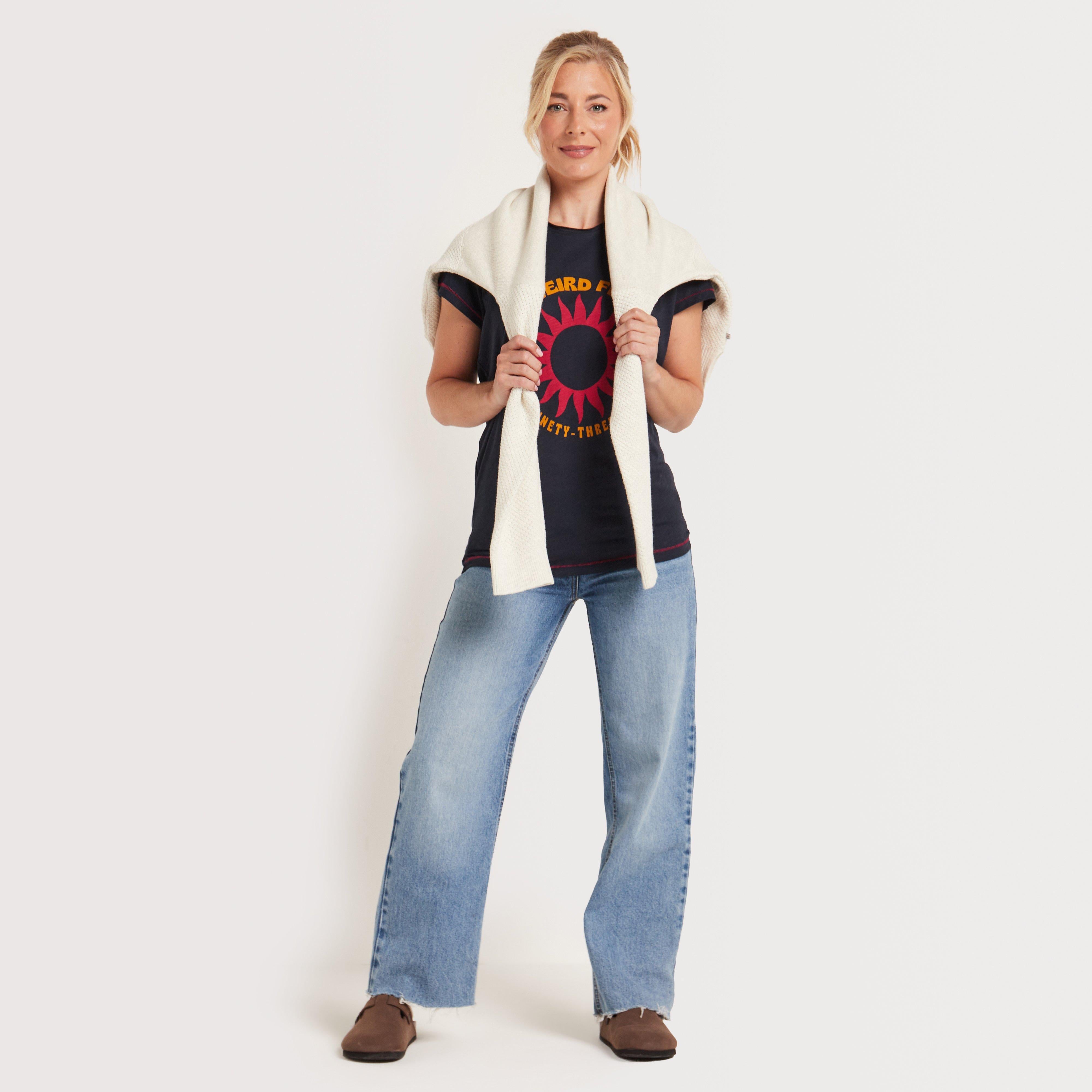 Women’s Sun Rays Front Print Graphic T-Shirt
