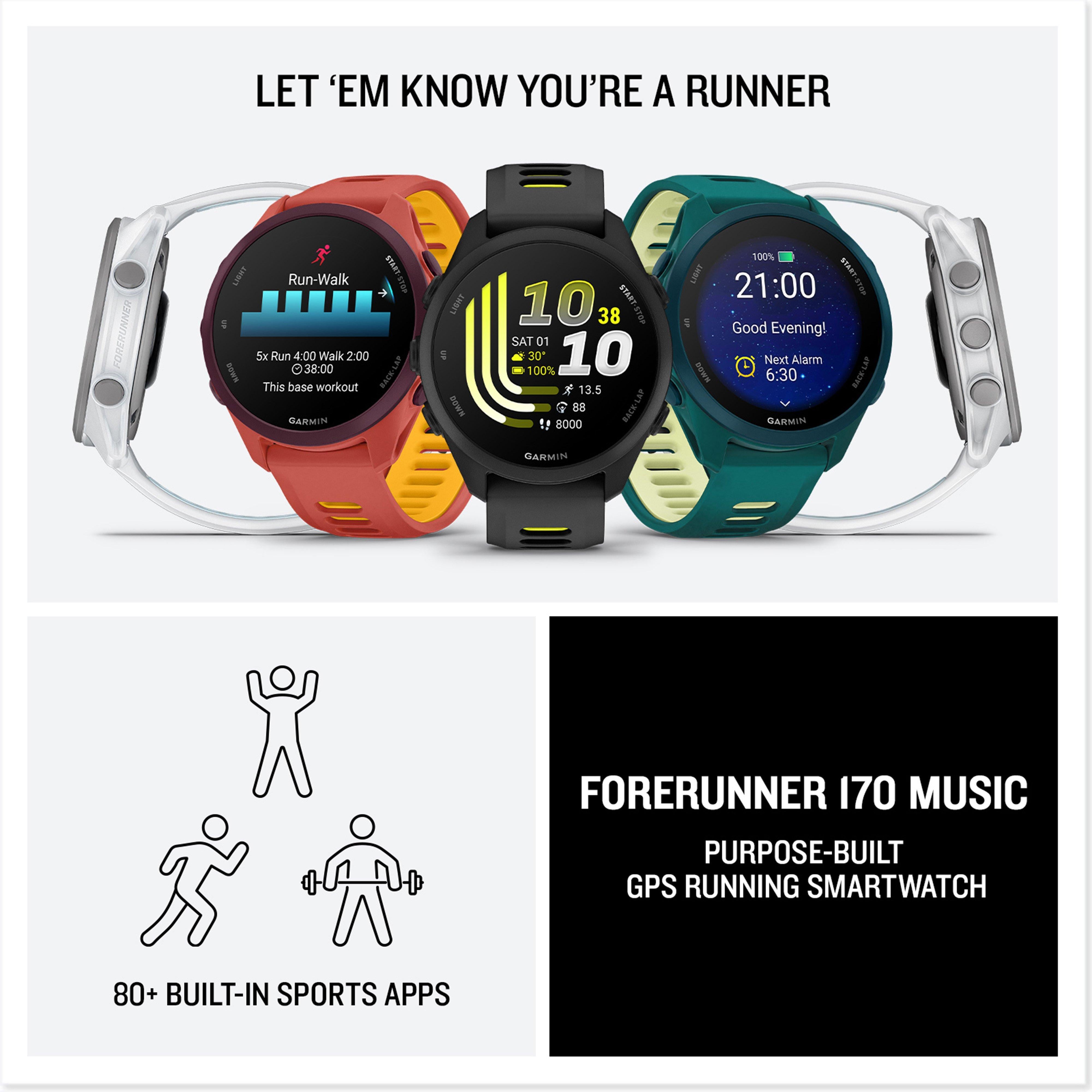 Forerunner® 170 Music GPS Running Smartwatch