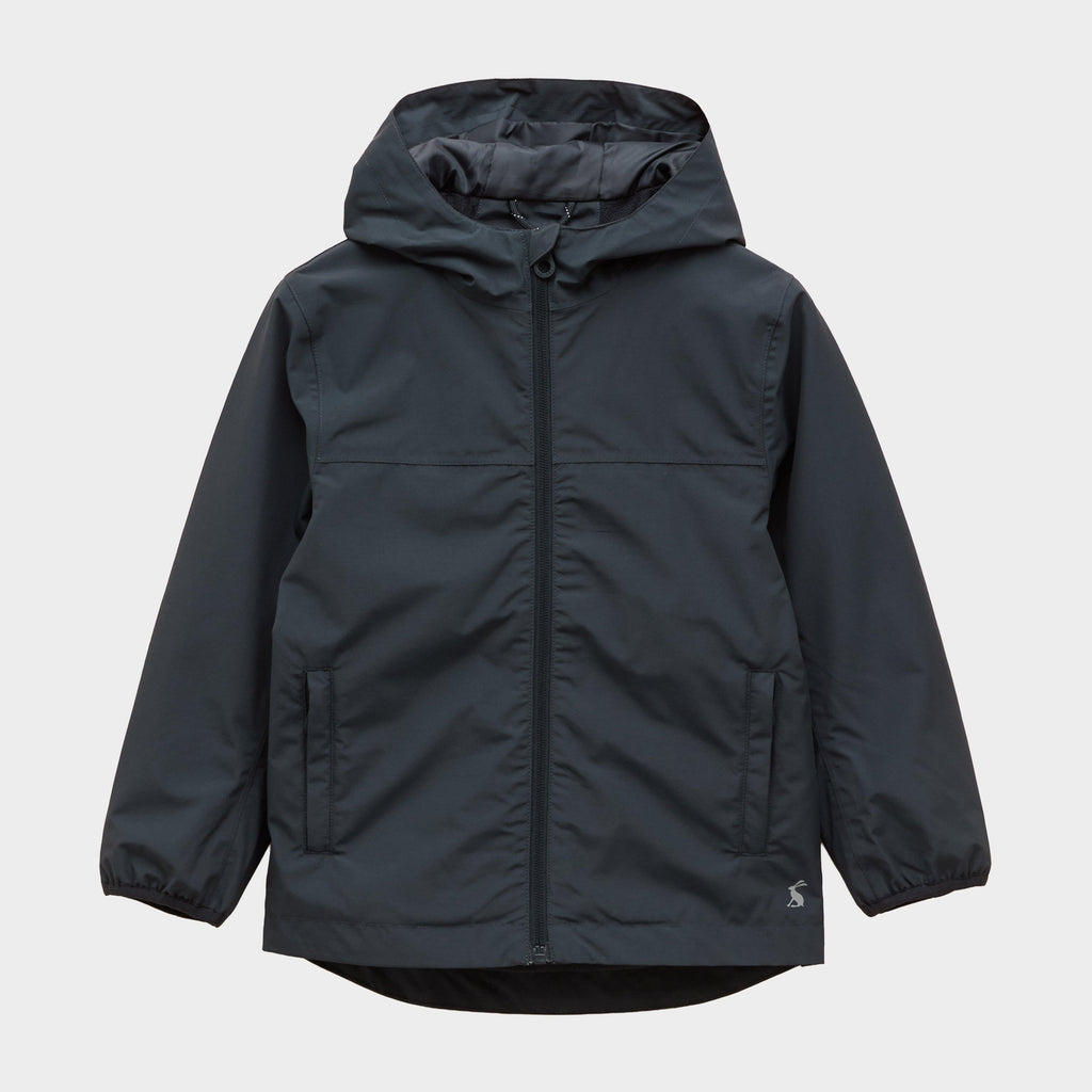 Kids' Ayston Navy Waterproof Fleece Lined Raincoat