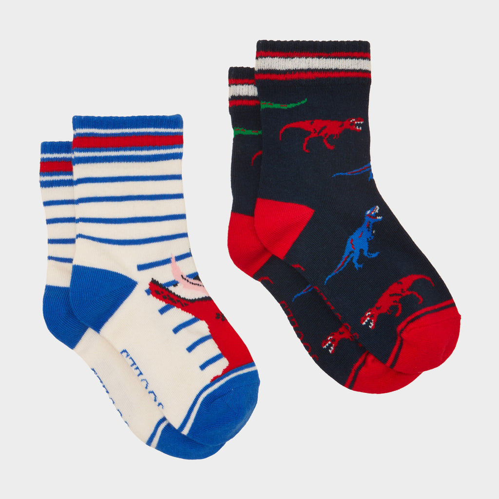 Kids' Eat Feet Khaki Green Bugs 2 Pack Socks