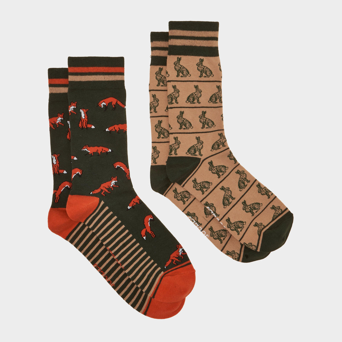 Men's Kingsbury Green Fox Socks 2 Pack