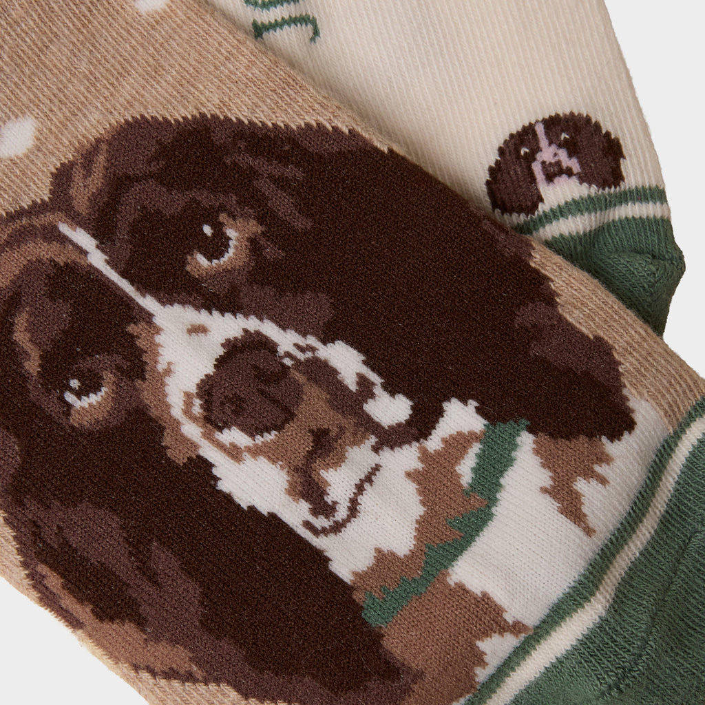 Women's Everyday Neutral Spaniel Cotton Blend Socks 2 Pack