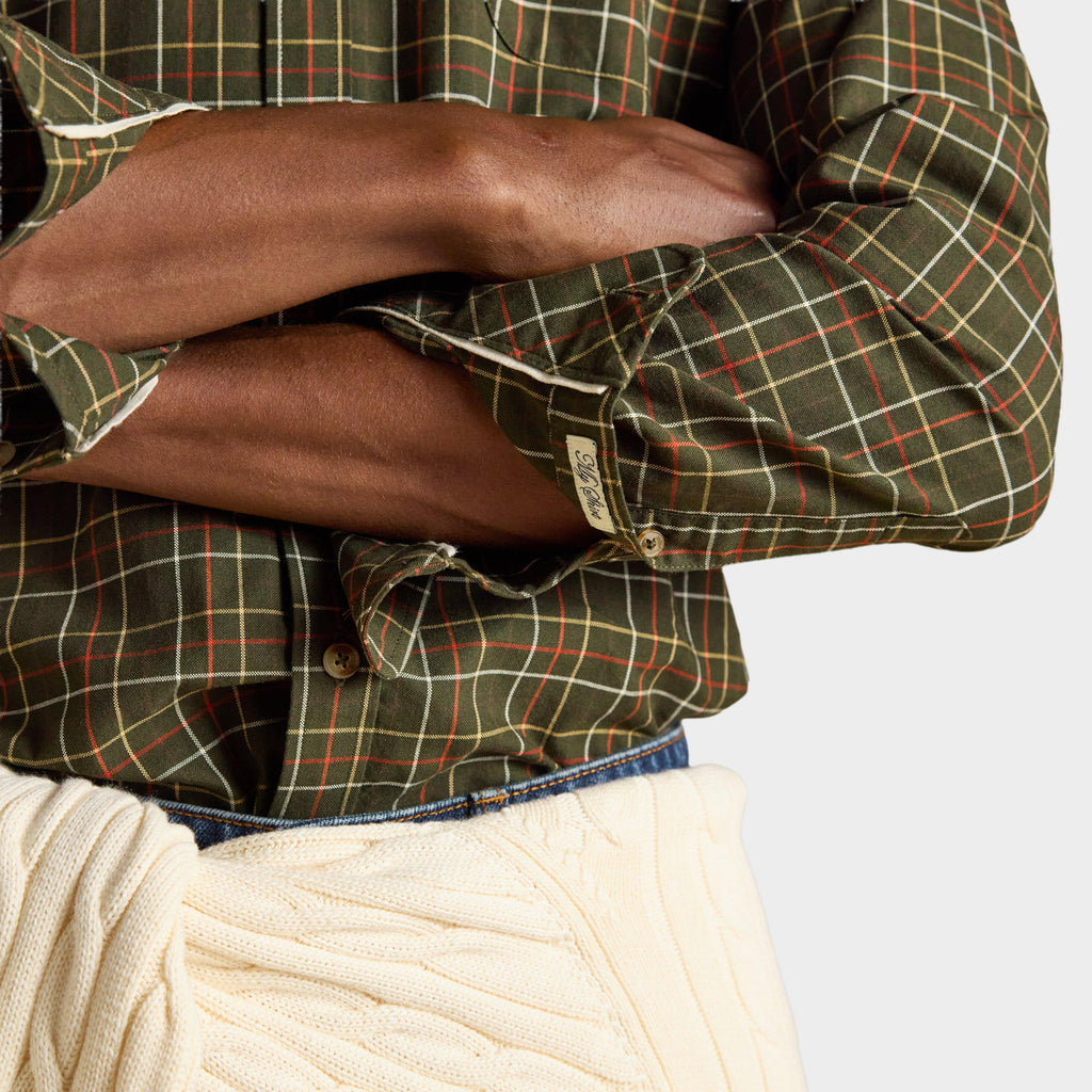 Men's Checked Classic Fit Cotton Oxford Shirt