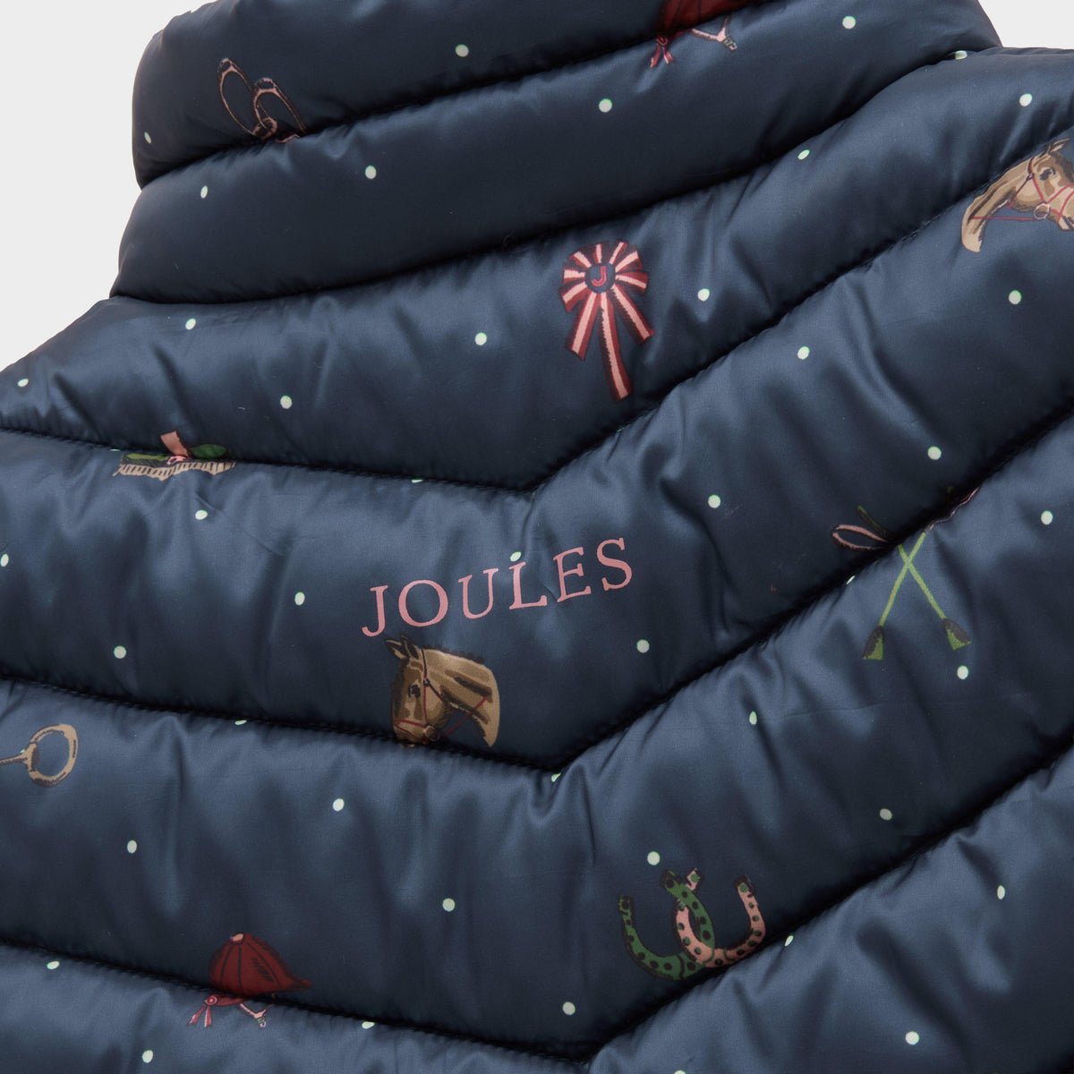 Kids' Crofton Navy Horse Showerproof Padded Gilet