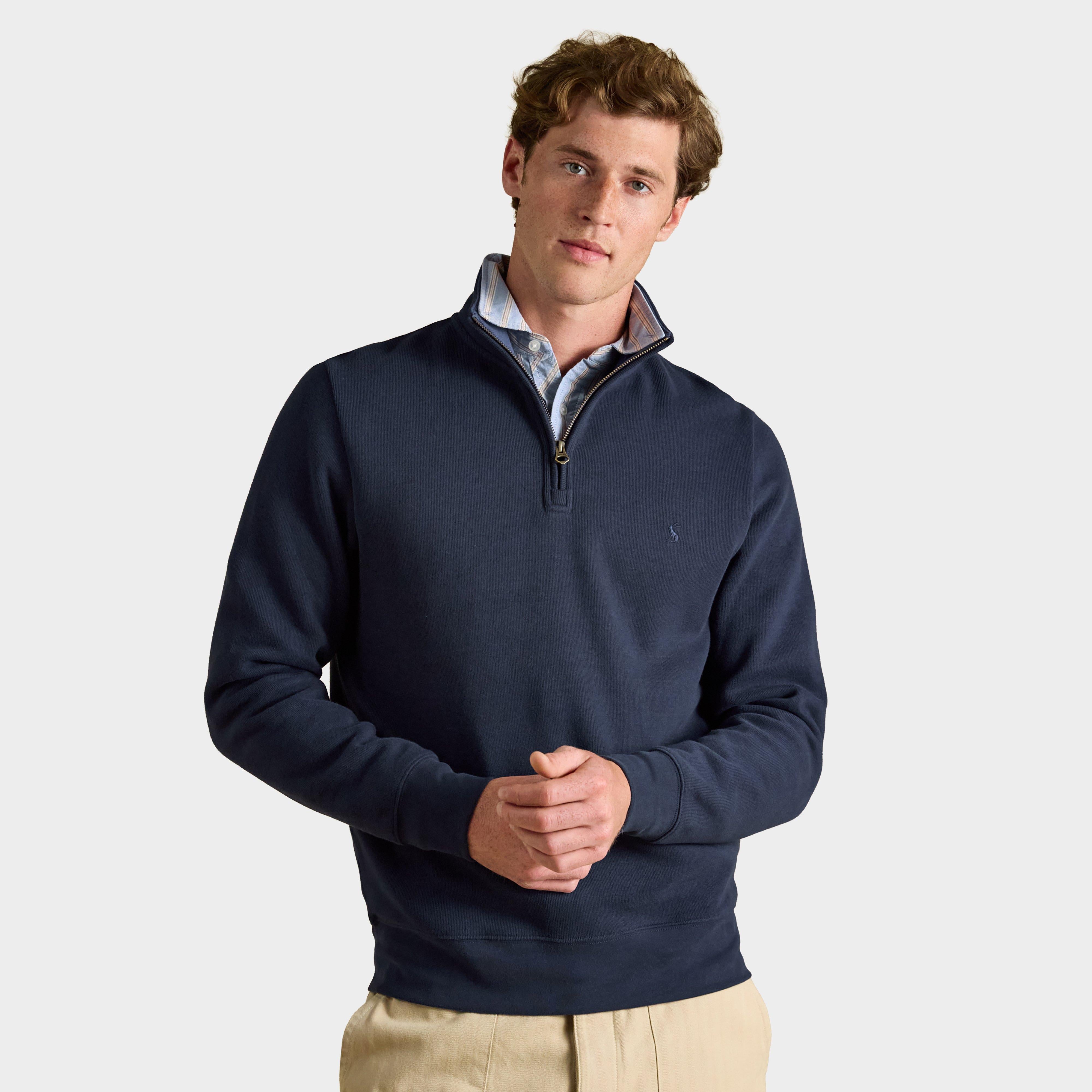 Men's Alistair French Ribbed Quarter Zip Sweatshirt