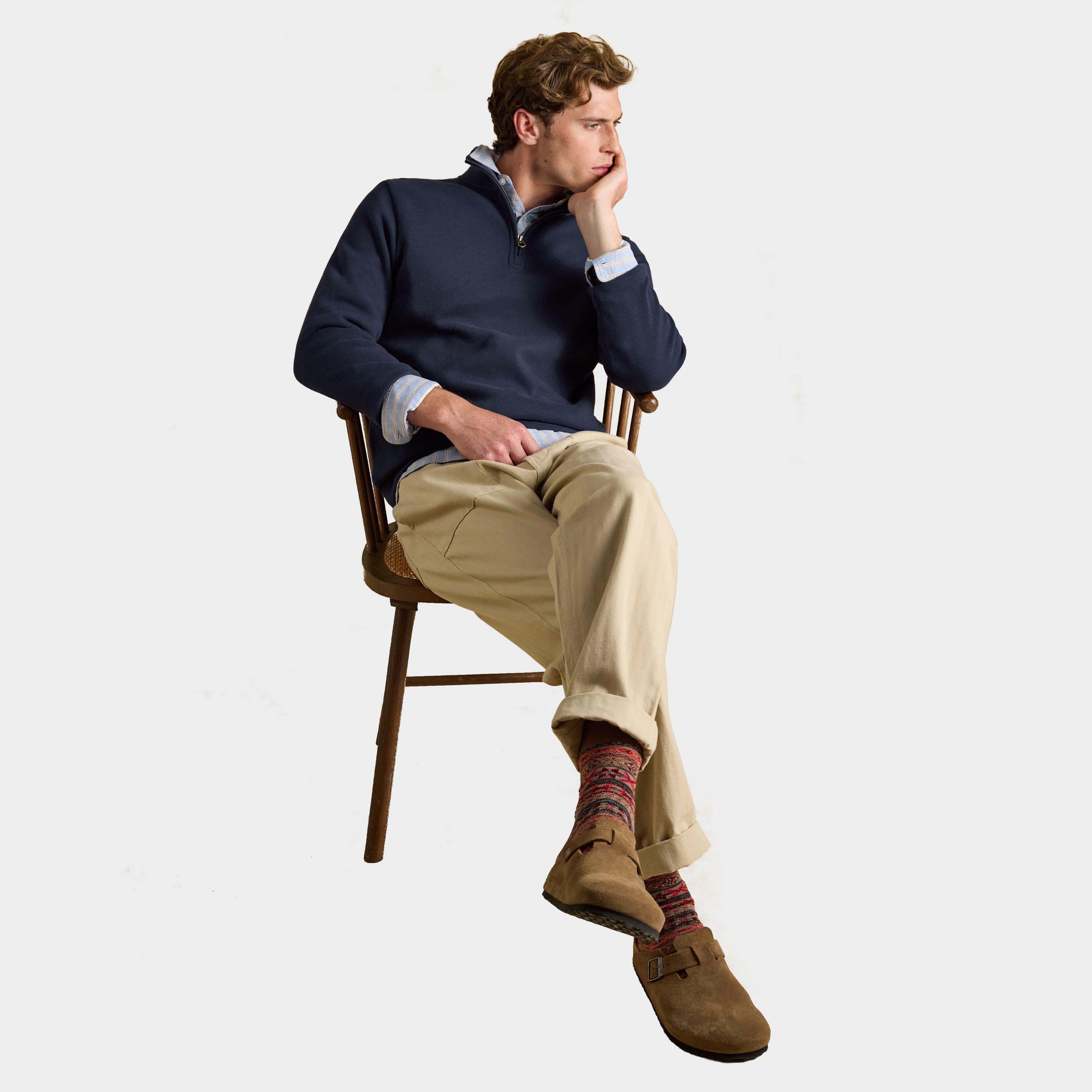 Men's Alistair French Ribbed Quarter Zip Sweatshirt