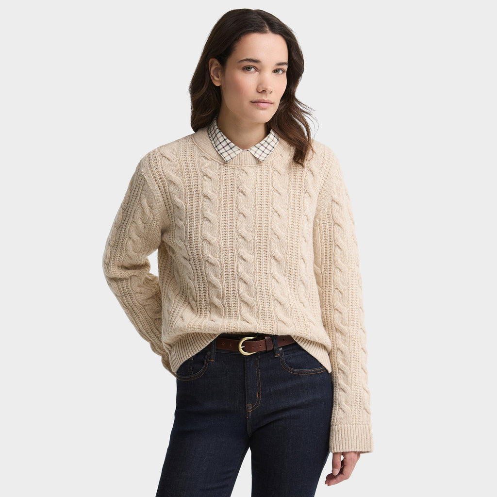 Women's Joan Cropped Cable Knit Jumper