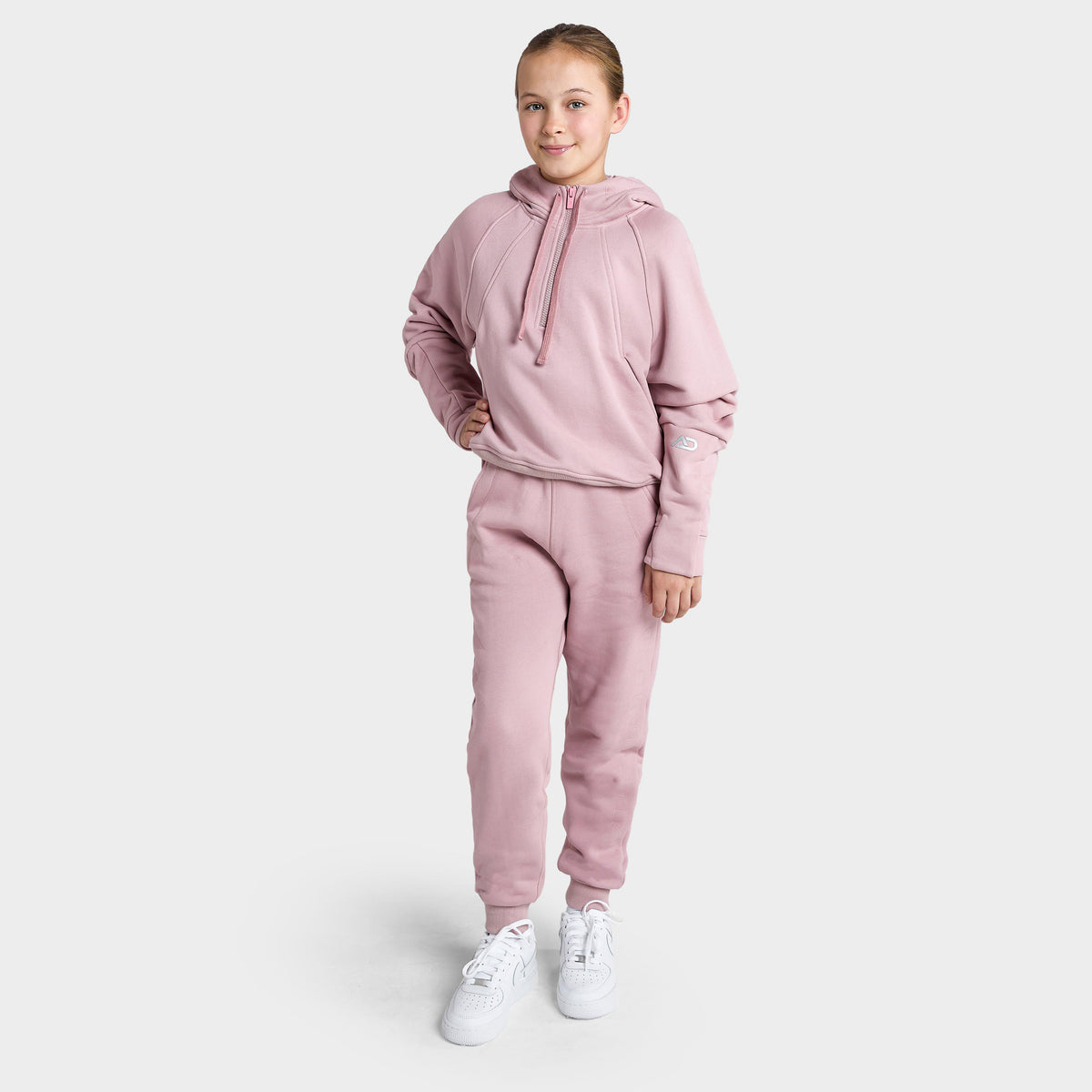 Kid's Panel Half Zip Hoodie