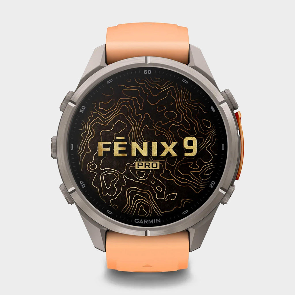 fenix® 9 Pro inReach® 43mm Titanium with Shell Pink/Autumn Orange Silicone Band