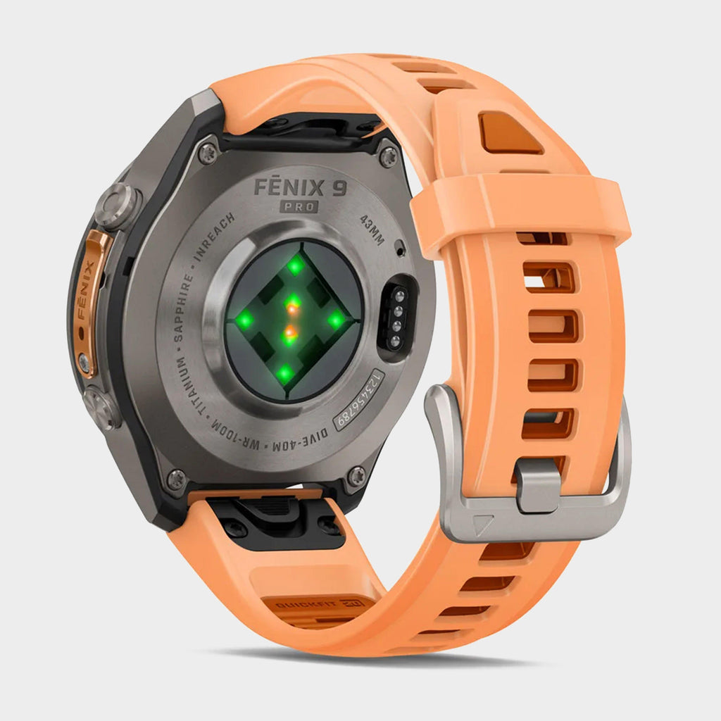 fenix® 9 Pro inReach® 43mm Titanium with Shell Pink/Autumn Orange Silicone Band
