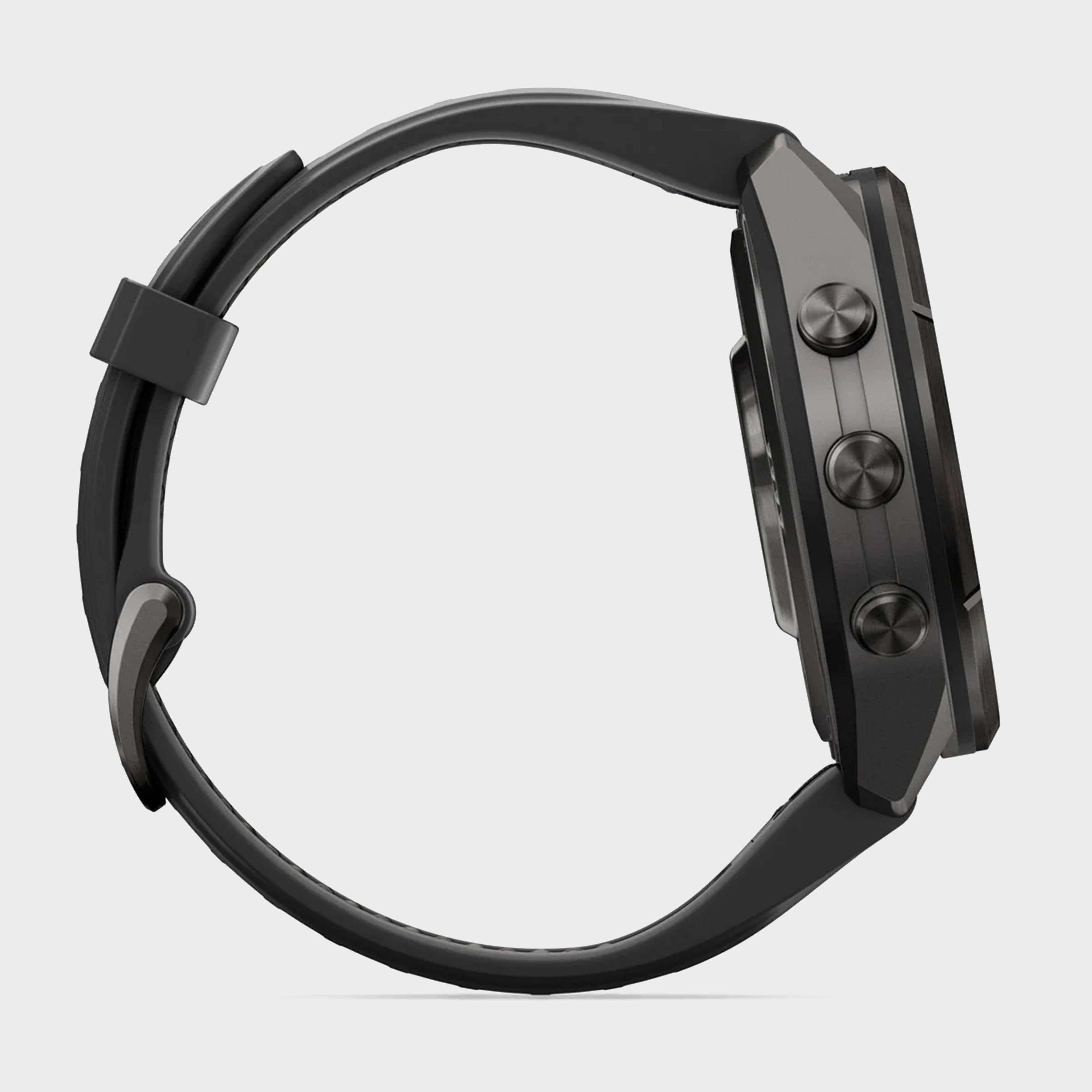Garmin fenix® 9 Pro inReach® 43mm Carbon Grey DLC Titanium with Black/Pebble Grey Silicone Band